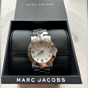 Marc Jacobs Silver and White Dial Watch